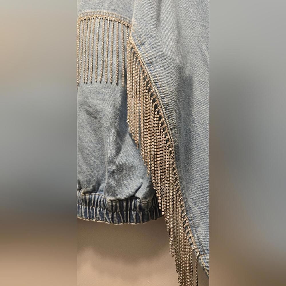 Free People Comet Denim Bomber - Picture 5 of 9